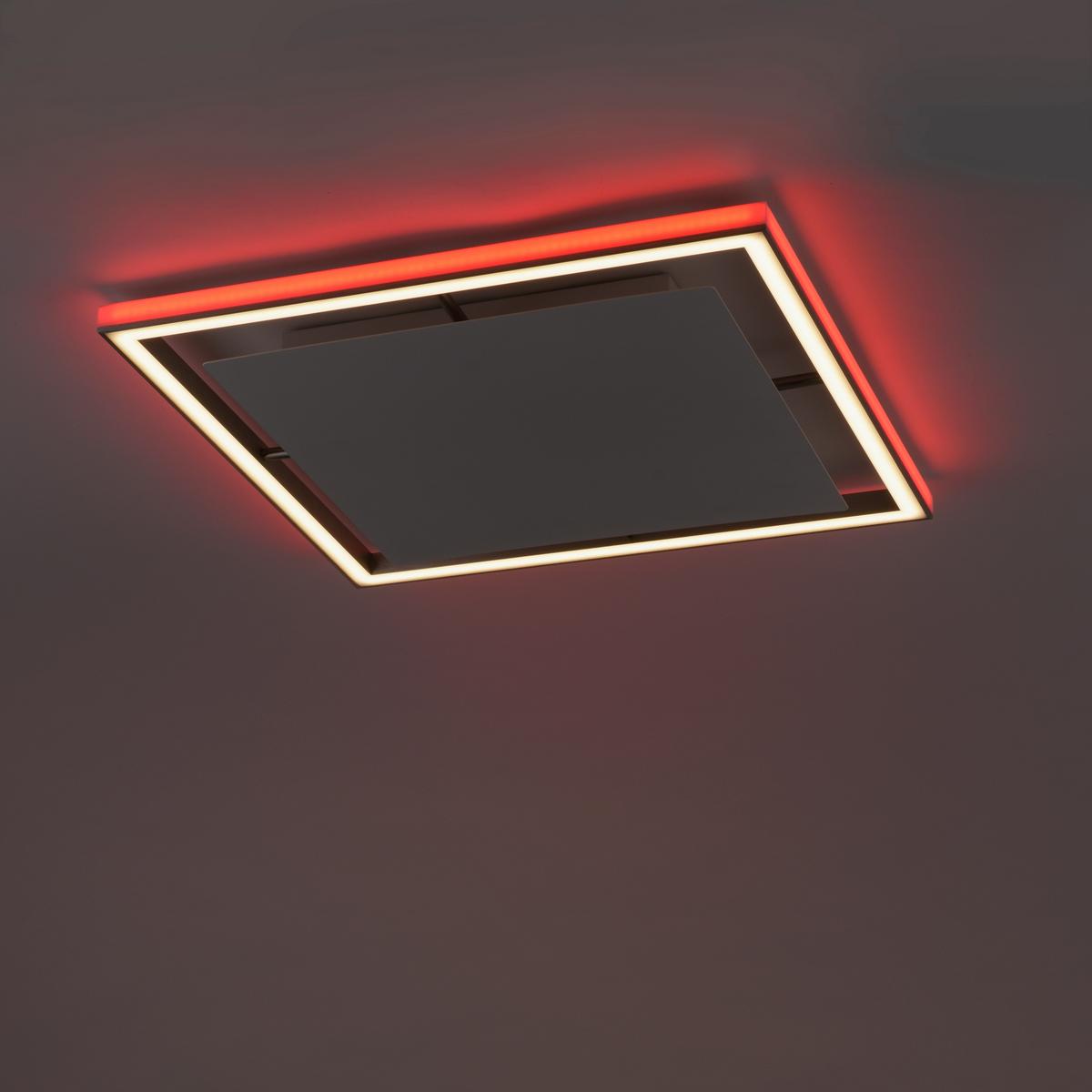 LED-Deckenleuchte Helix Alufarben max. 48 Watt - Alufarben, Design, Kunststoff/Metall (50/50/4cm)