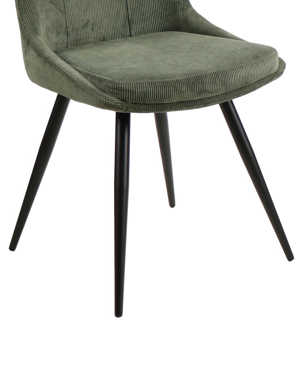 KRZESŁO CORINNA - zielony/czarny, Modern, metal/drewno (49/88/59cm) - MID.YOU