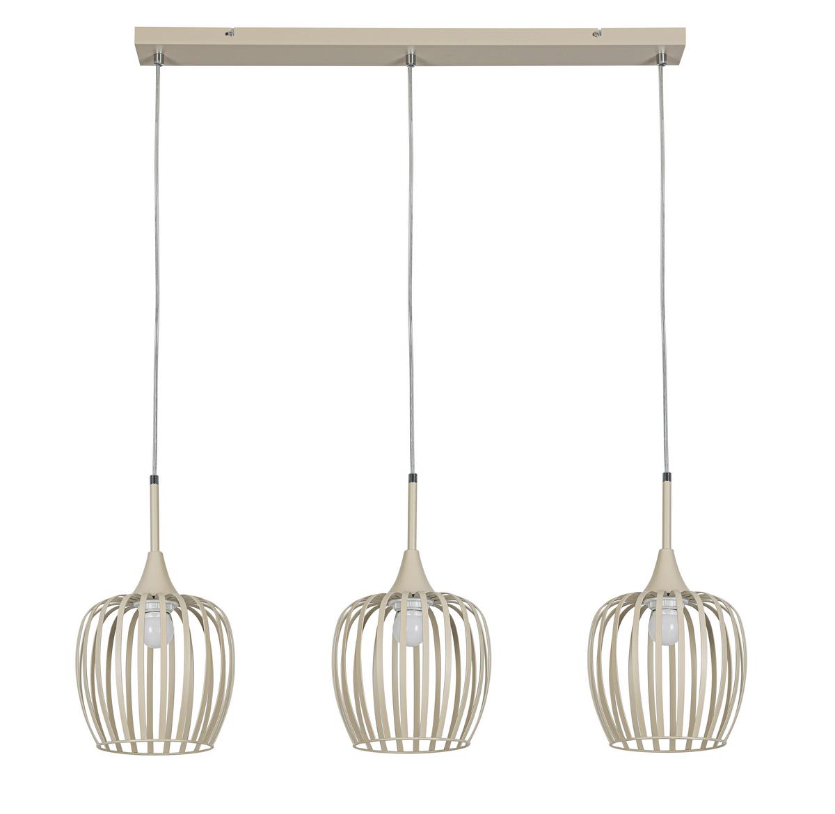 Hängeleuchte Martin Sandfarben max. 120 Watt - Sandfarben, MODERN, Kunststoff/Metall (90/21/150cm) - Mömax