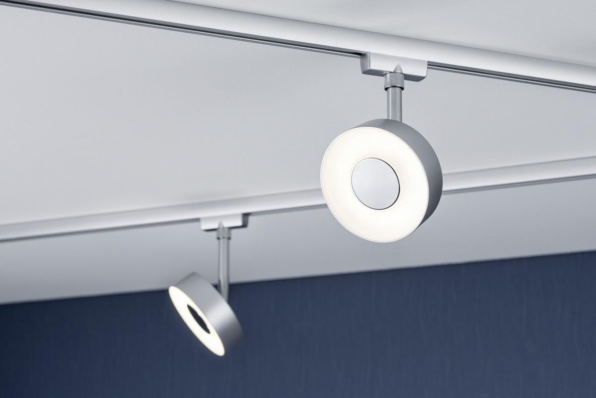 Schienensystem-Strahler Spot Circle max. 5 Watt - Chromfarben, Basics, Kunststoff/Metall (9,8/14,7/5cm) - Paulmann