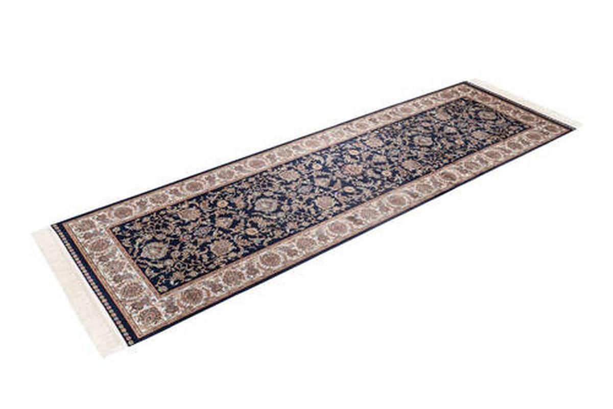 Läufer my Babylon of Obsession Blau/Creme/Braun ca. 80x250cm - Blau/Hellbraun, Design, Textil (80/250cm) - Obsession