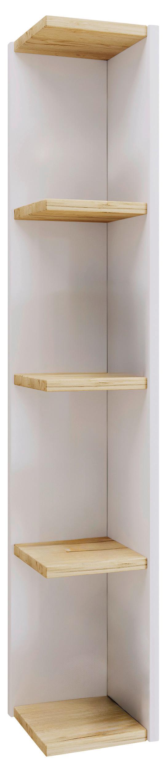 Eckregal HONSA Weiß ca. 15x97x17 cm - Honigeiche/Weiß, Design, Holzwerkstoff (15/97/17cm) - MID.YOU