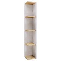 Eckregal HONSA Weiß ca. 15x97x17 cm - Honigeiche/Weiß, Design, Holzwerkstoff (15/97/17cm) - MID.YOU