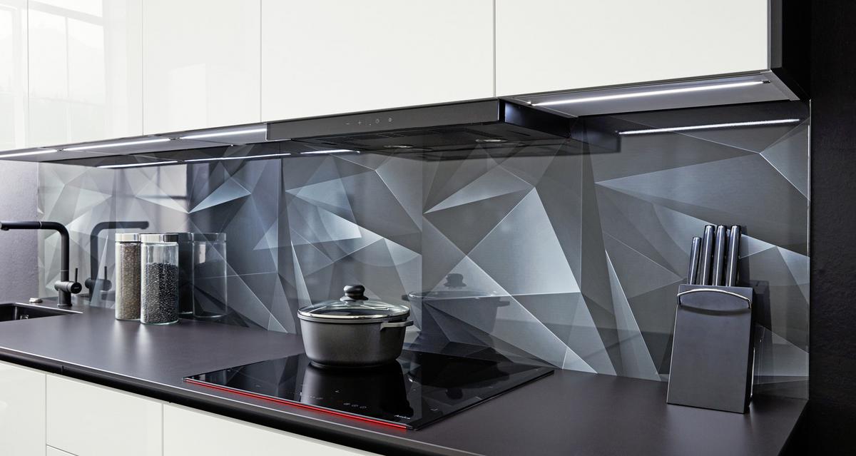 Einbauküche Focus Line N Alpinweiß - Weiß, MODERN (273/123cm) - Nobilia