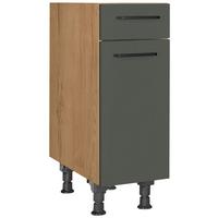 Schubkastenunterschrank Easytouch Grün - Eichefarben/Schwarz, MODERN, Holzwerkstoff/Metall (30/87/56cm) - Nobilia