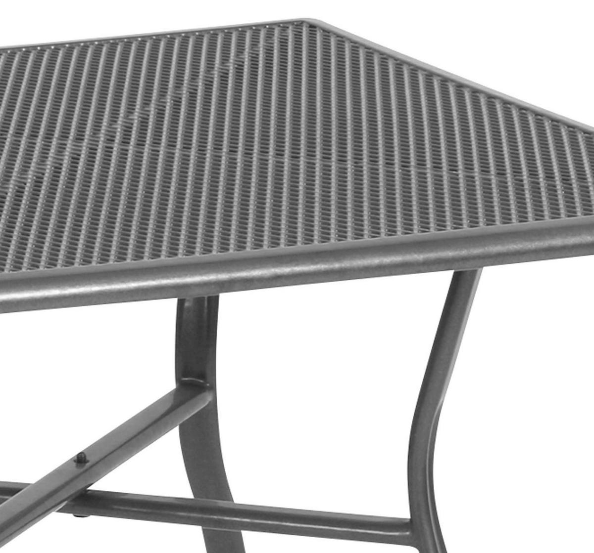 Gartentisch Toulouse Grau wetterbeständig ca. 70x70x74cm - Grau, Basics, Metall (70/70/74cm) - Gardenson