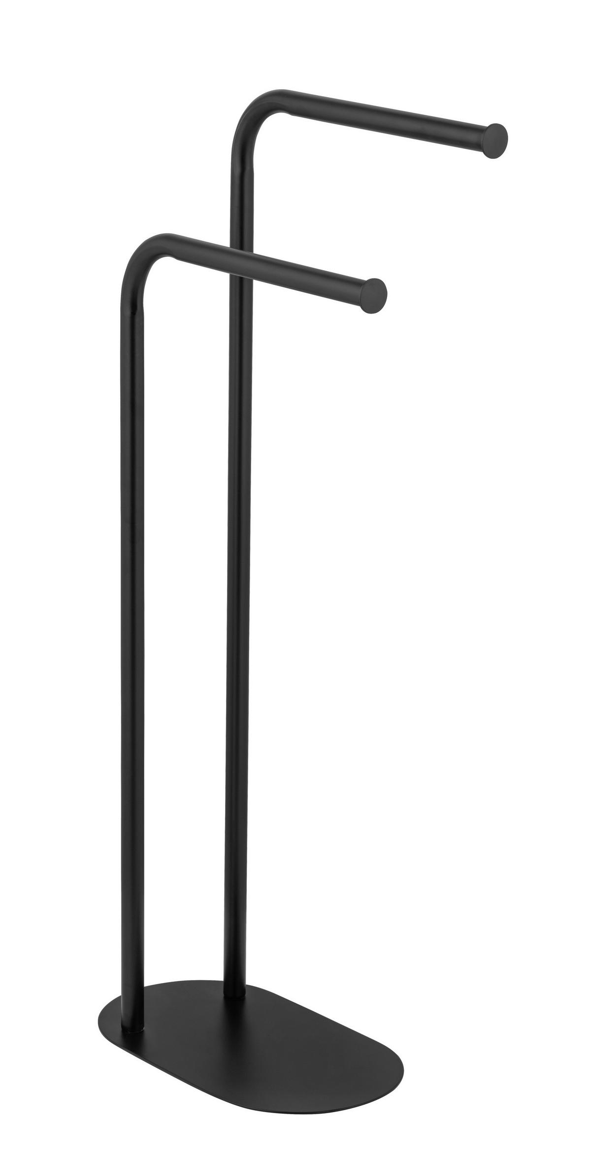 Suport pentru prosop Levante - negru, Modern, metal (30/79/17cm) - Wenko