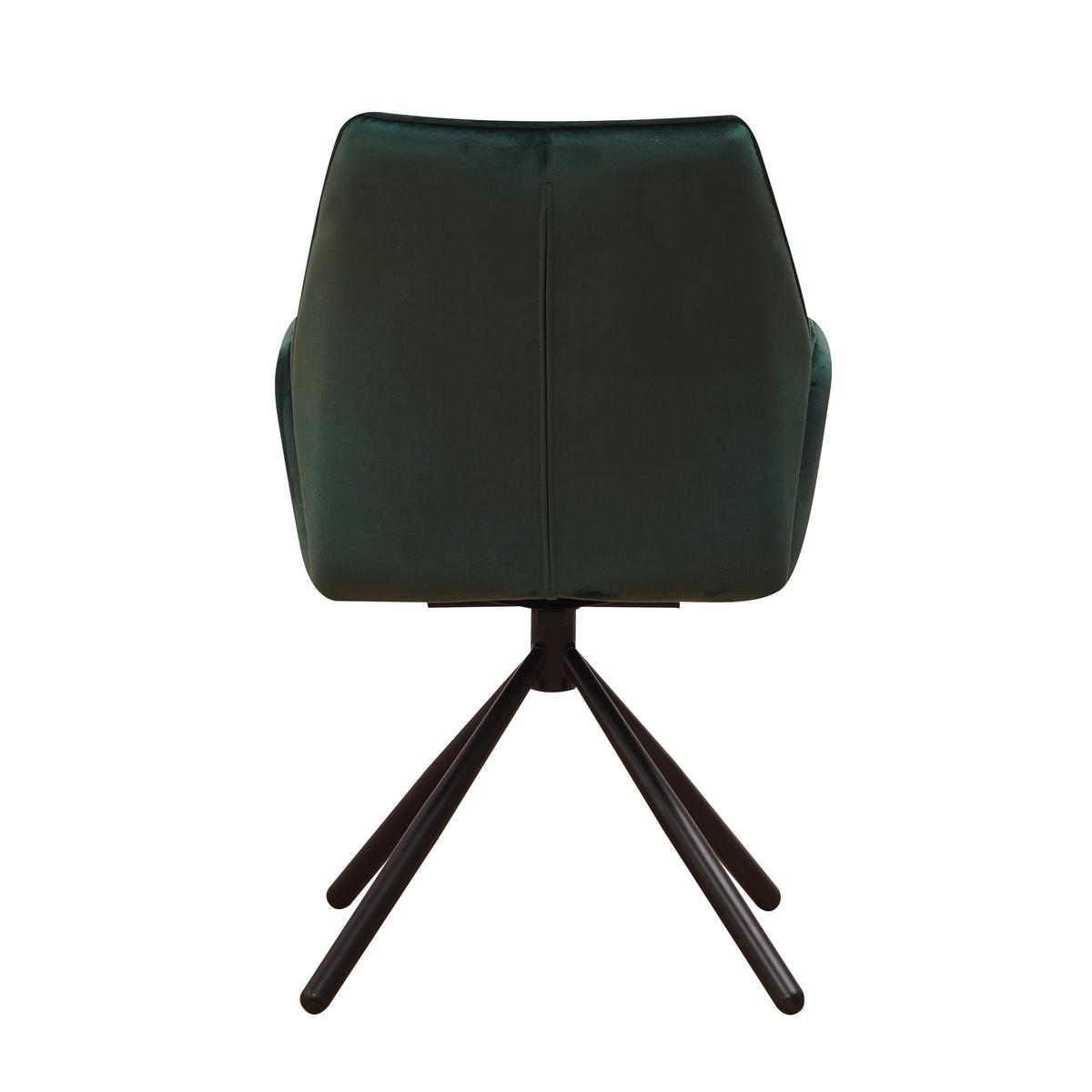 Set Naslanjačev Donny, Zelena, 2 Kos - črna/zelena, Moderno, kovina/tekstil (57,5/92/52cm) - MID.YOU