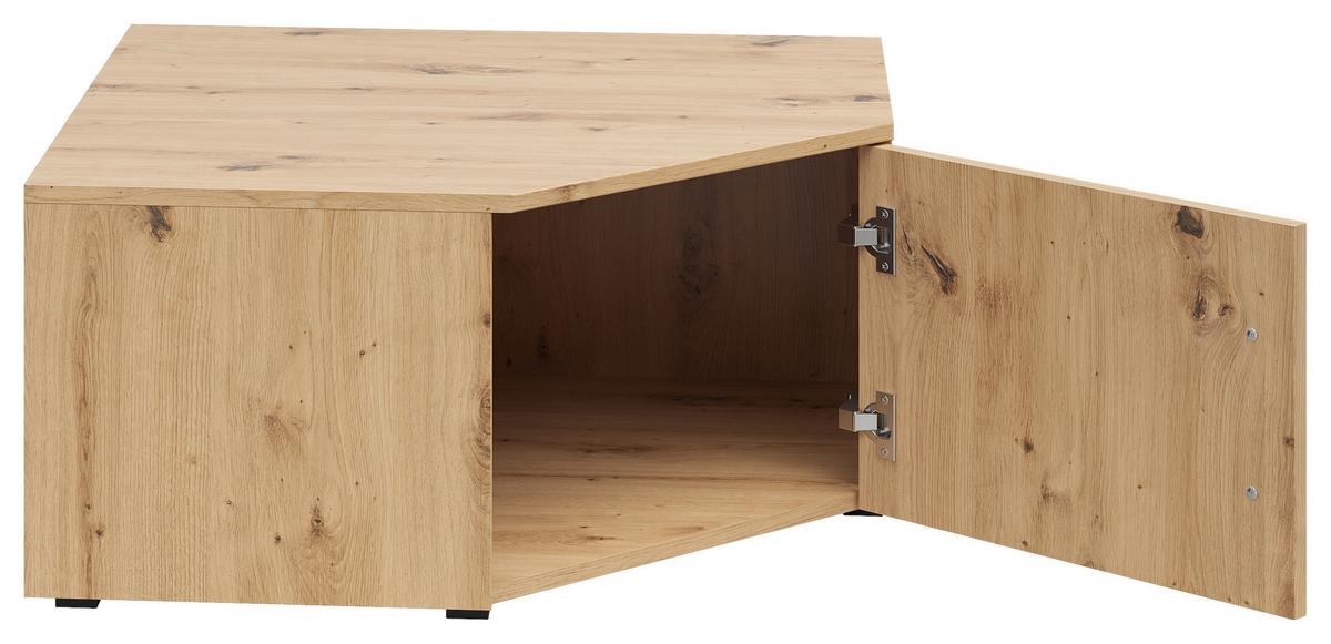 Aufsatzschrank Multistauraum Eiche Artisan - Schwarz/Eiche Artisan, Modern, Holzwerkstoff/Kunststoff (71,5/35/71,5cm) - Premium Living