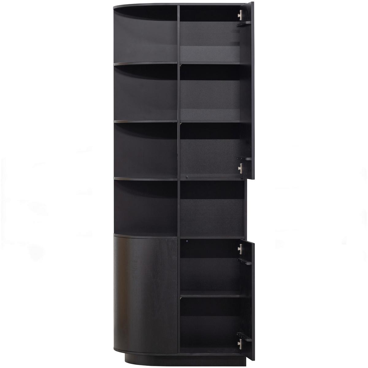 Mehrzweckschrank Finca Schwarz - Schwarz, Design, Holz (78/210/40cm) - Livetastic
