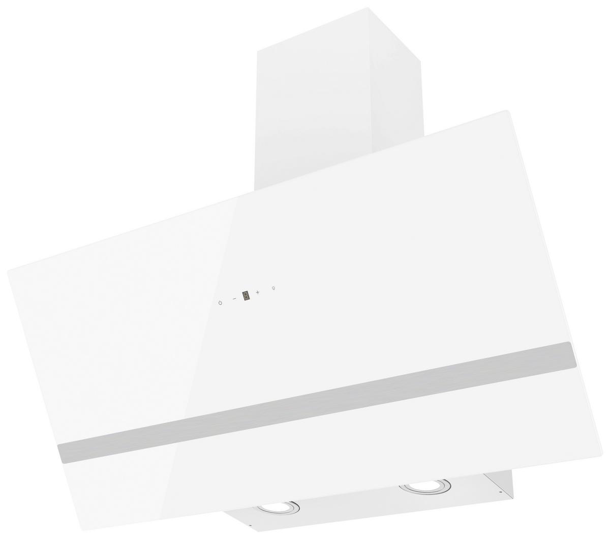 Dunstabzugshaube Respekta Weiß - Weiß, Trend, Glas/Metall (79,5/74,5–109,5/38,3cm) - Respekta