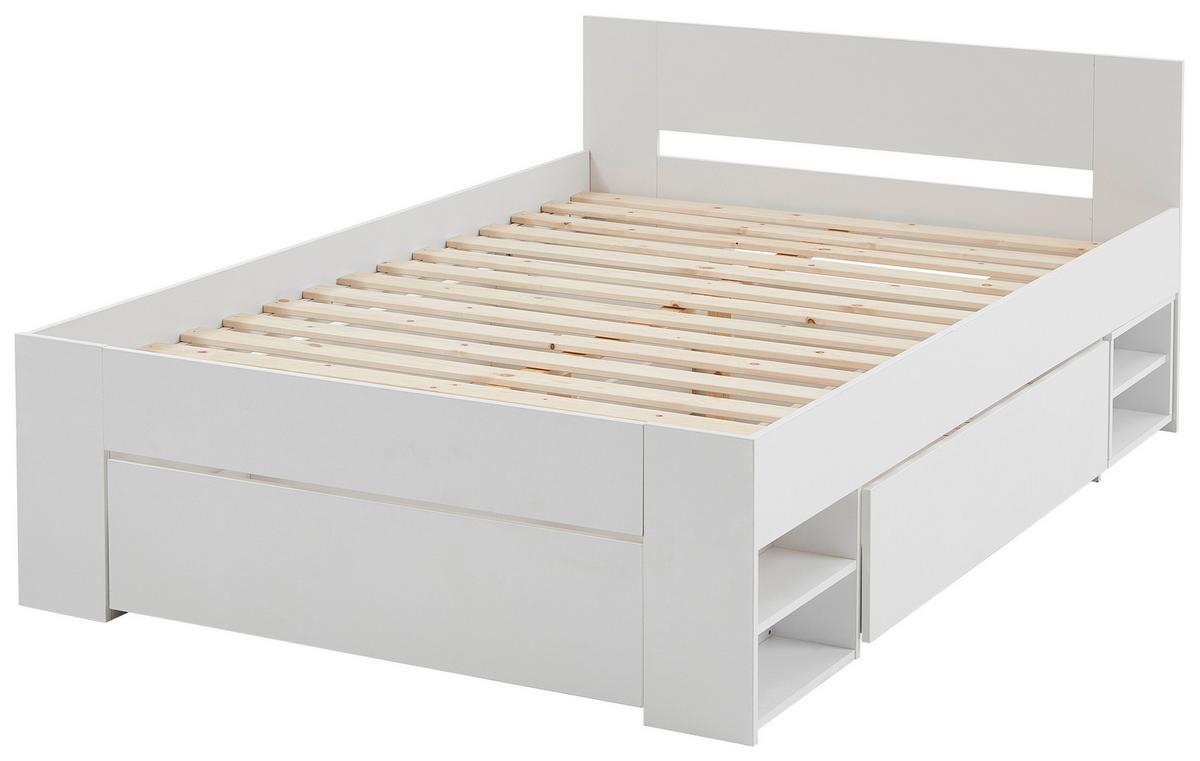 Postelja S Predalom Azurro 2-120 - bela, Moderno, leseni material (120/200cm) - Mömax