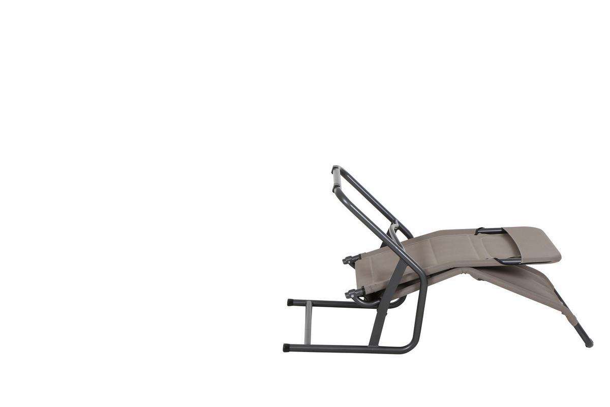 KIPPLIEGE J40975 - Taupe, KONVENTIONELL, Kunststoff/Metall (71/112/150cm) - Siena Garden