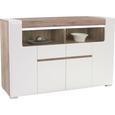 Visoka Komoda Toronto - bela/hrast, Moderno, leseni material (190/106,9/42,2cm) - Mömax modern living