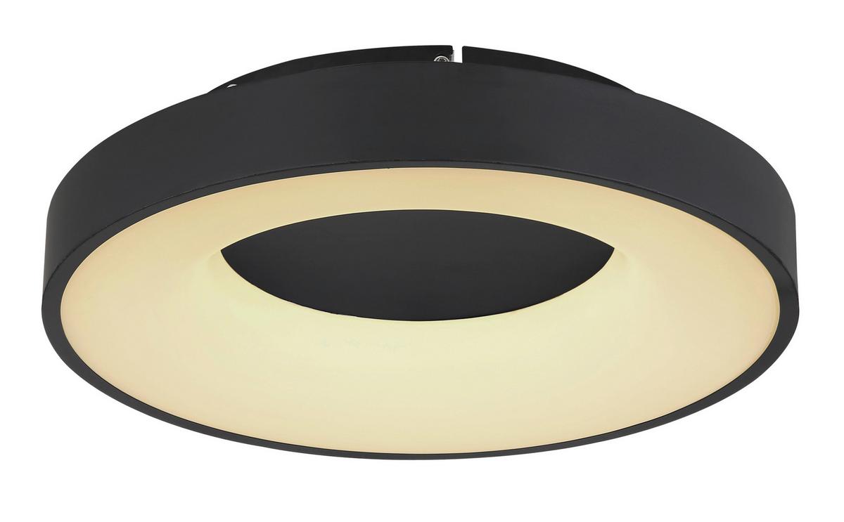 Stropna Led-svetilka Jolli, S Sijalko - črna/opal, Design, kovina/umetna masa (40/10cm) - Globo