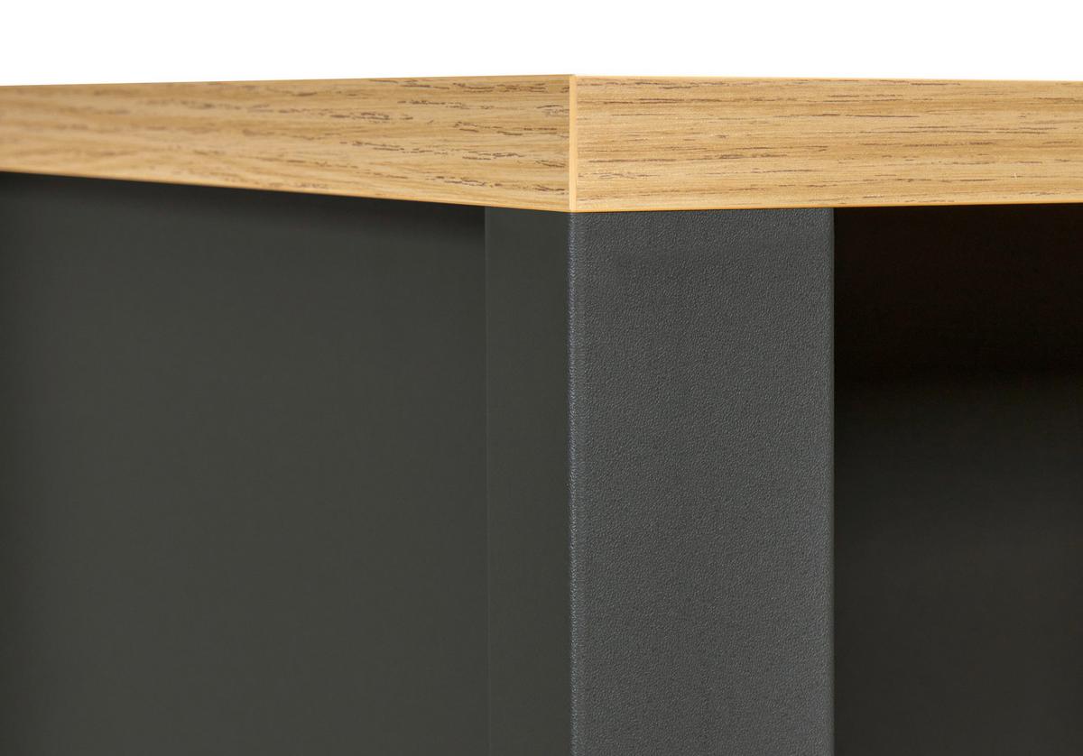 Standregal Venet, Anthrazit/Artisan Eiche - Anthrazit/Eiche Artisan, ROMANTIK / LANDHAUS, Holzwerkstoff (60/167/60cm) - Mömax