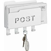 Levéltartó Fehér Fém 4 Akasztó Post - fehér, fém (20/19cm) - Mömax