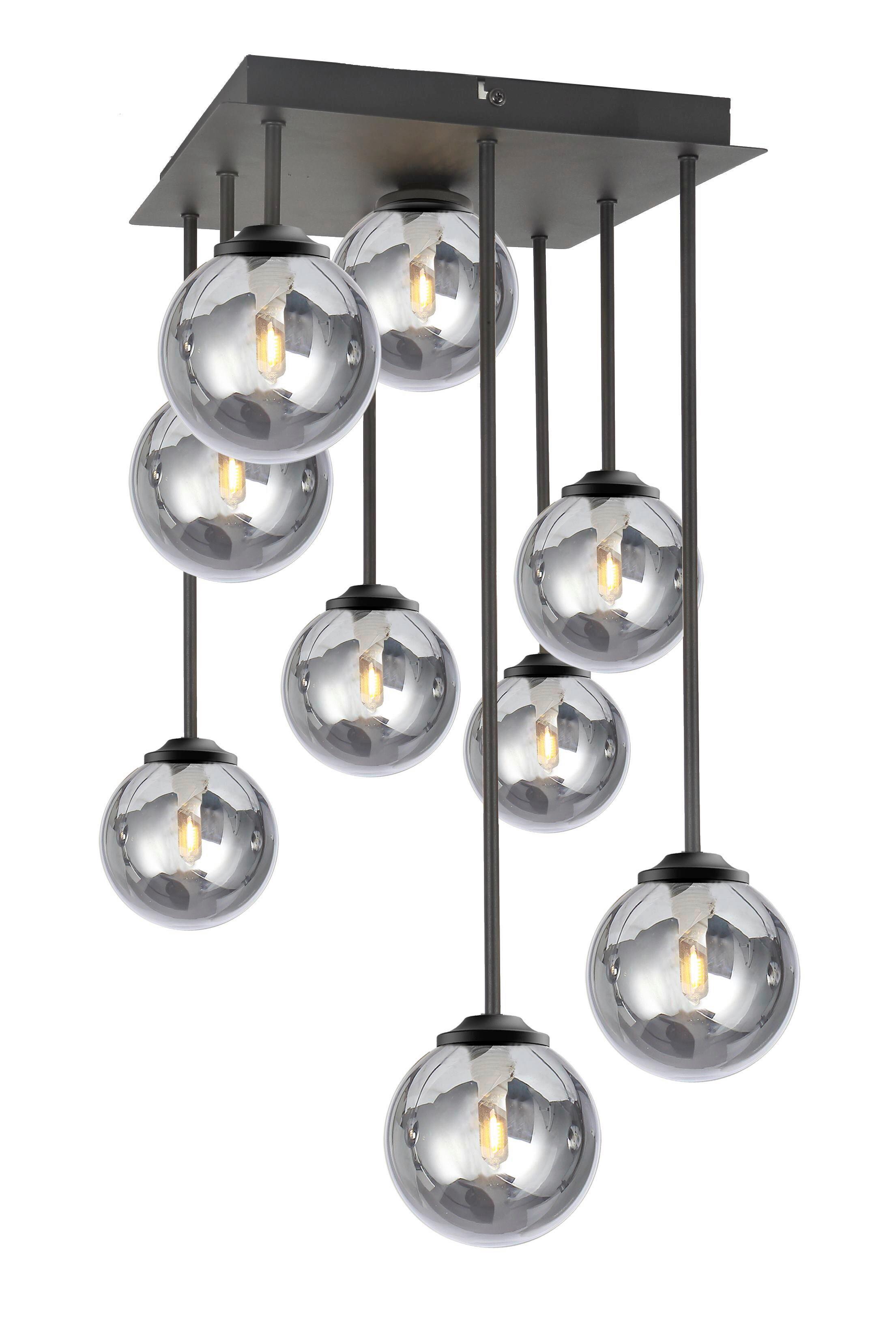 LAMPA WISZĄCA MURIEL - czarny, Trend, metal/szkło (31/31/55,5cm) - Novel