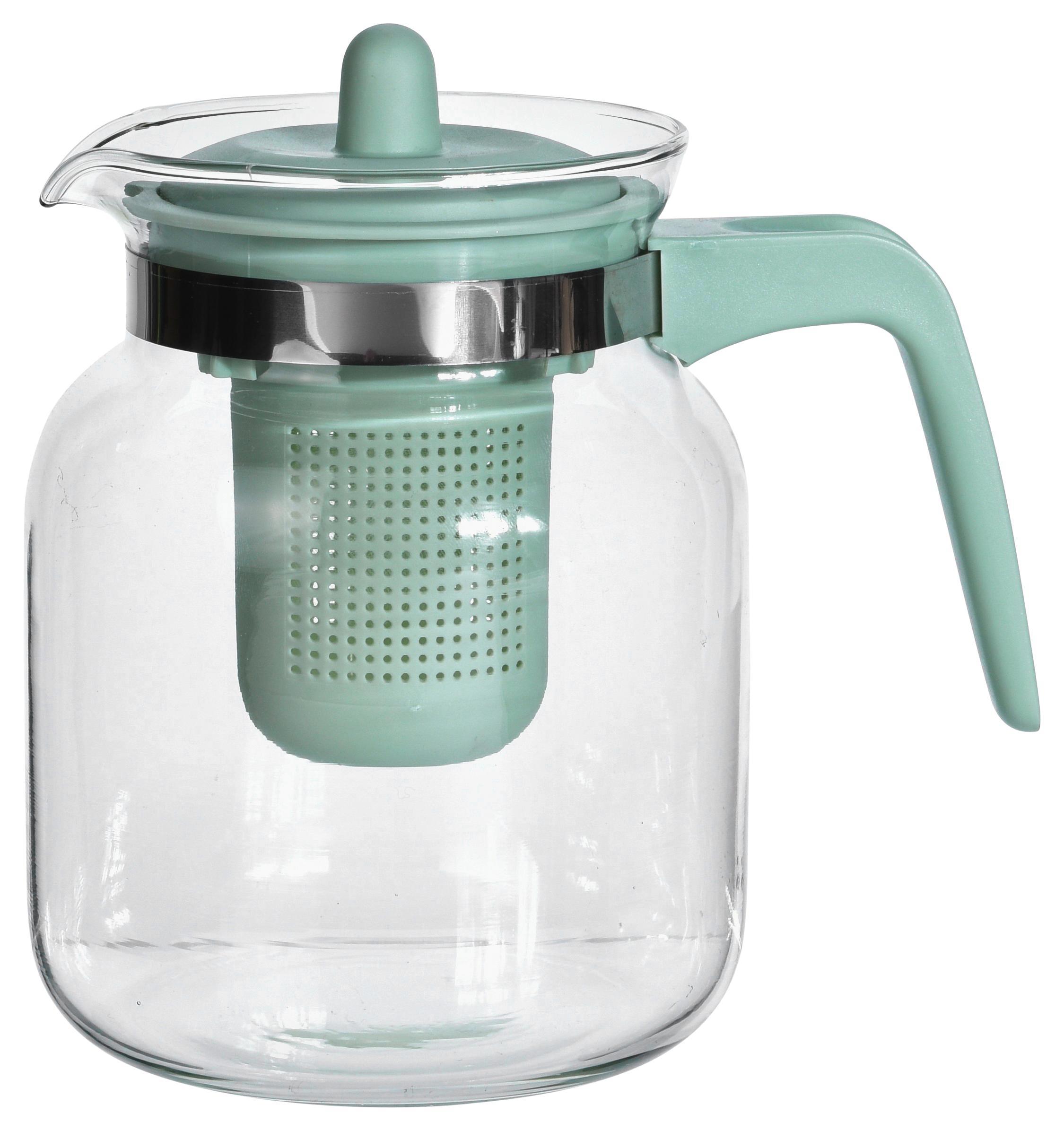 Teekanne Tina in verschiedenen Farben - Blau/Hellgrau, Glas (1,5l) - Mömax modern living