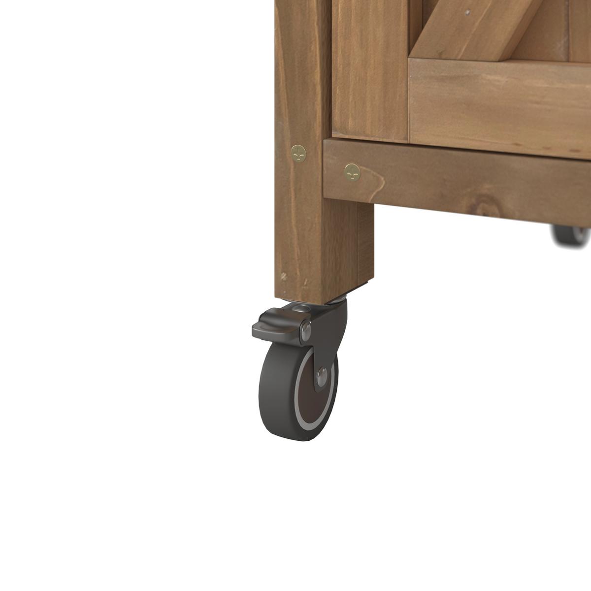Gartenschrank Ali Tannenfarben aus Echtholz - Tannenholzfarben, MODERN, Holz/Metall (143/92/47cm) - Bessagi Garden
