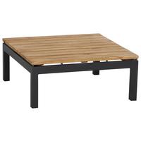Loungetisch Alvida Teakholz /Schwarz B: ca. 73,5 cm - Anthrazit/Teakfarben, MODERN, Holz/Metall (73,5/73,5/31,5cm) - Siena Garden