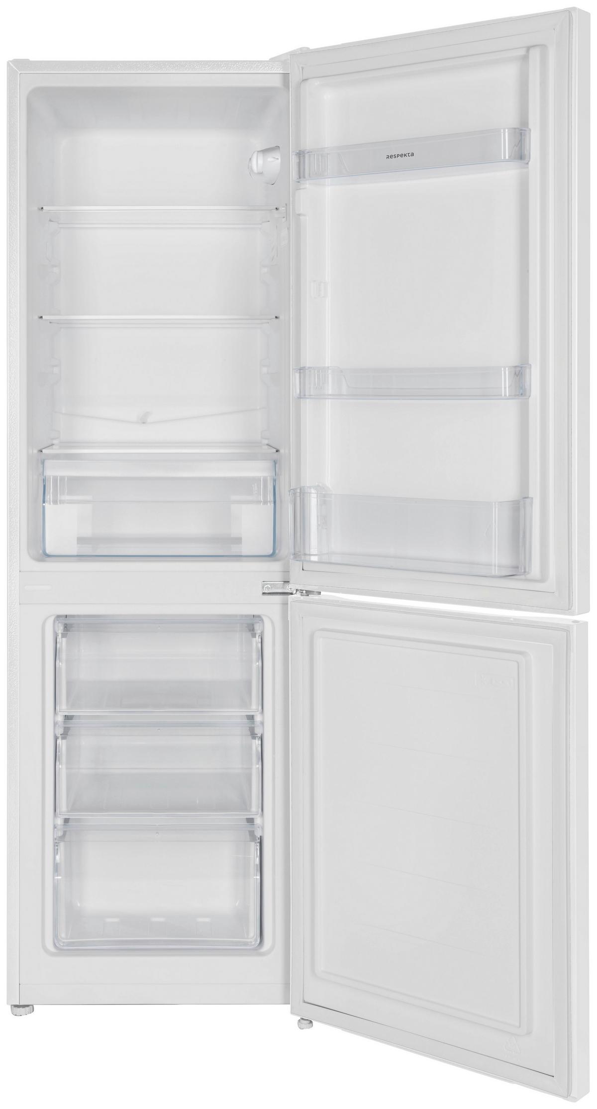 Kühl-Gefrier-Kombination Savo KG144W Weiß - Weiß, Basics, Glas/Kunststoff (47,4/144/49,5cm) - Respekta