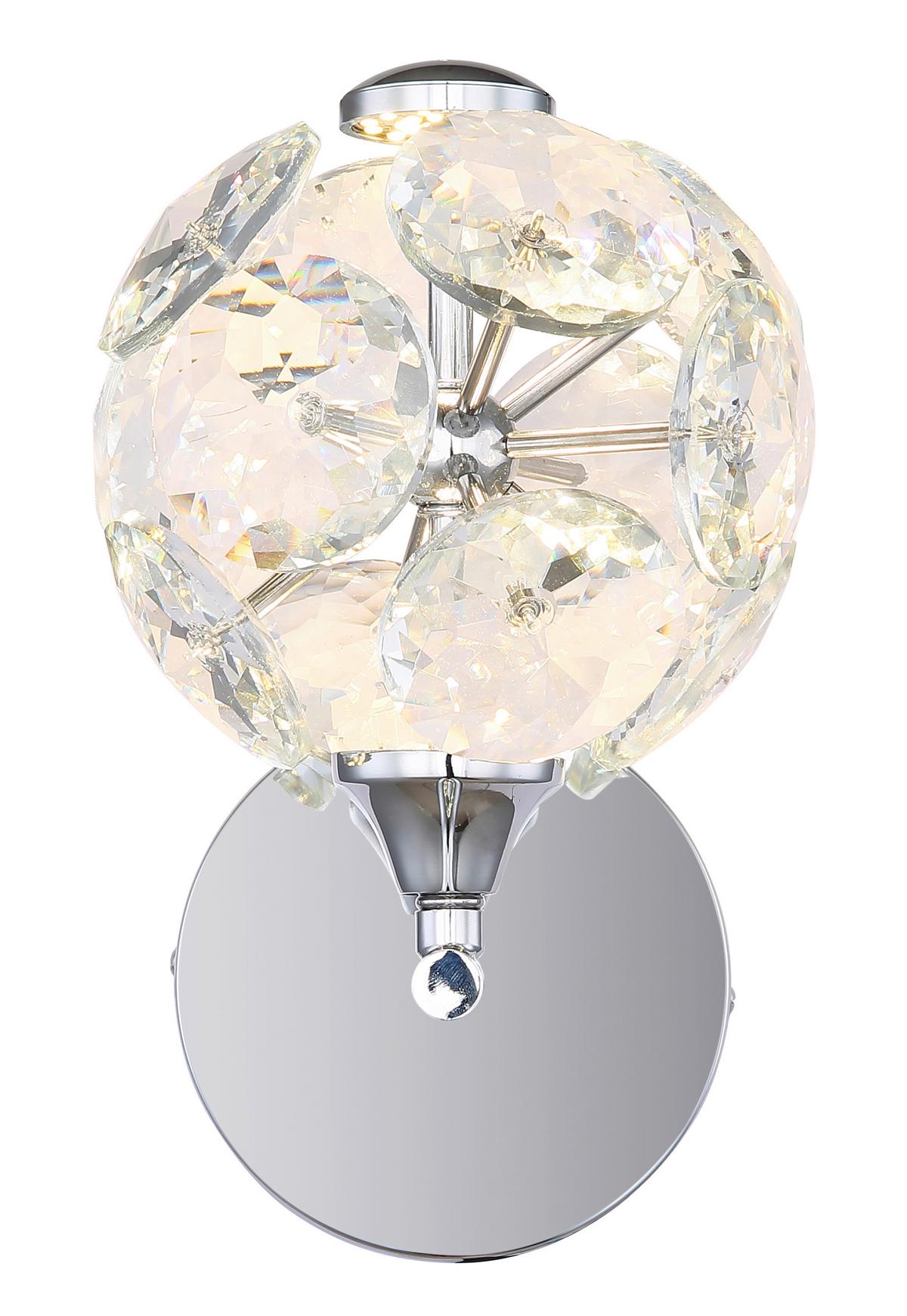 LED-WANDLEUCHTE 16047WC VIRINA - Klar/Chromfarben, Konventionell, Glas/Metall (15/24cm) - Globo