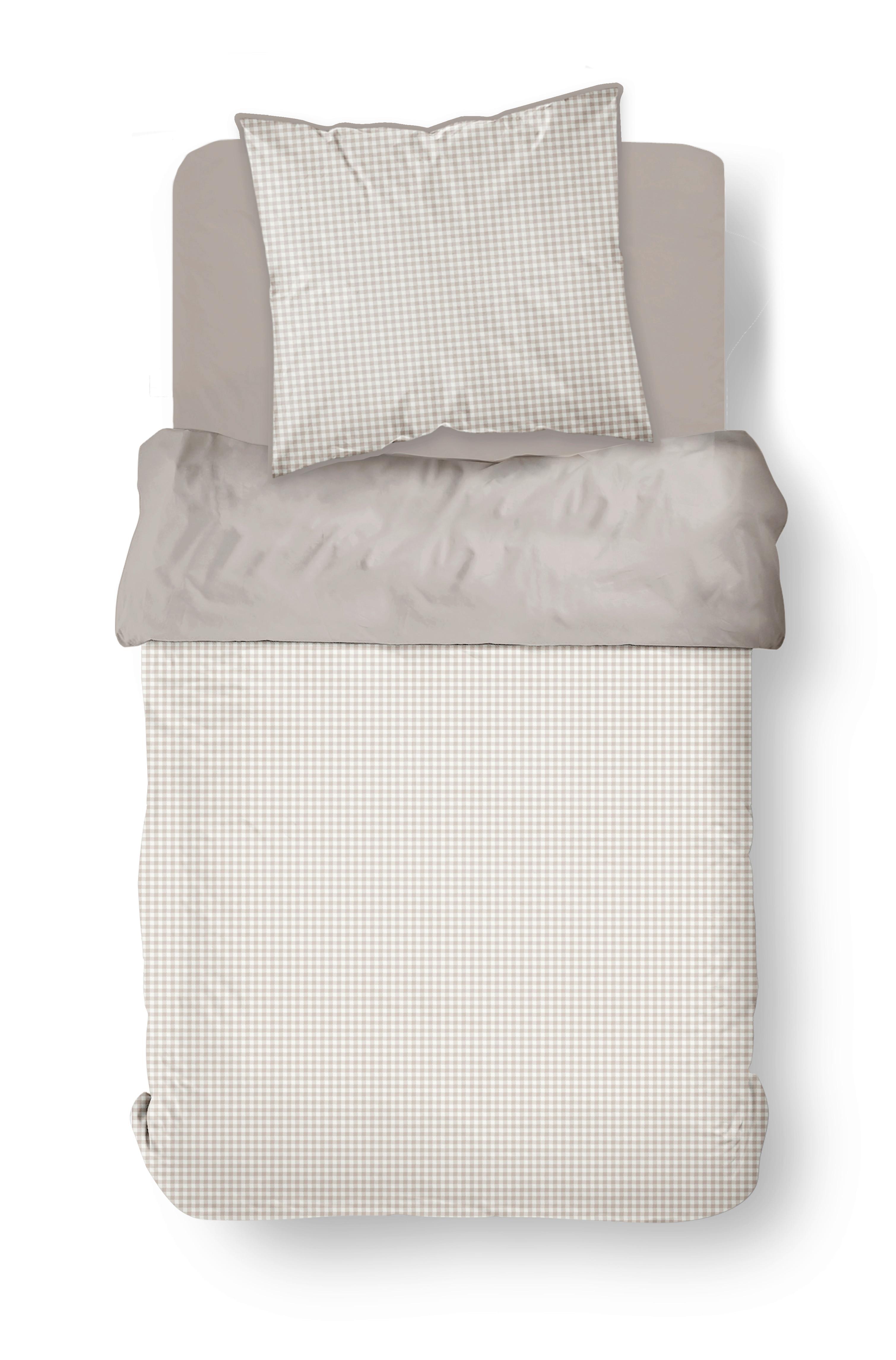 Posteljina Vichy 140x200/60x80cm - bijela, tekstil (140/200cm)