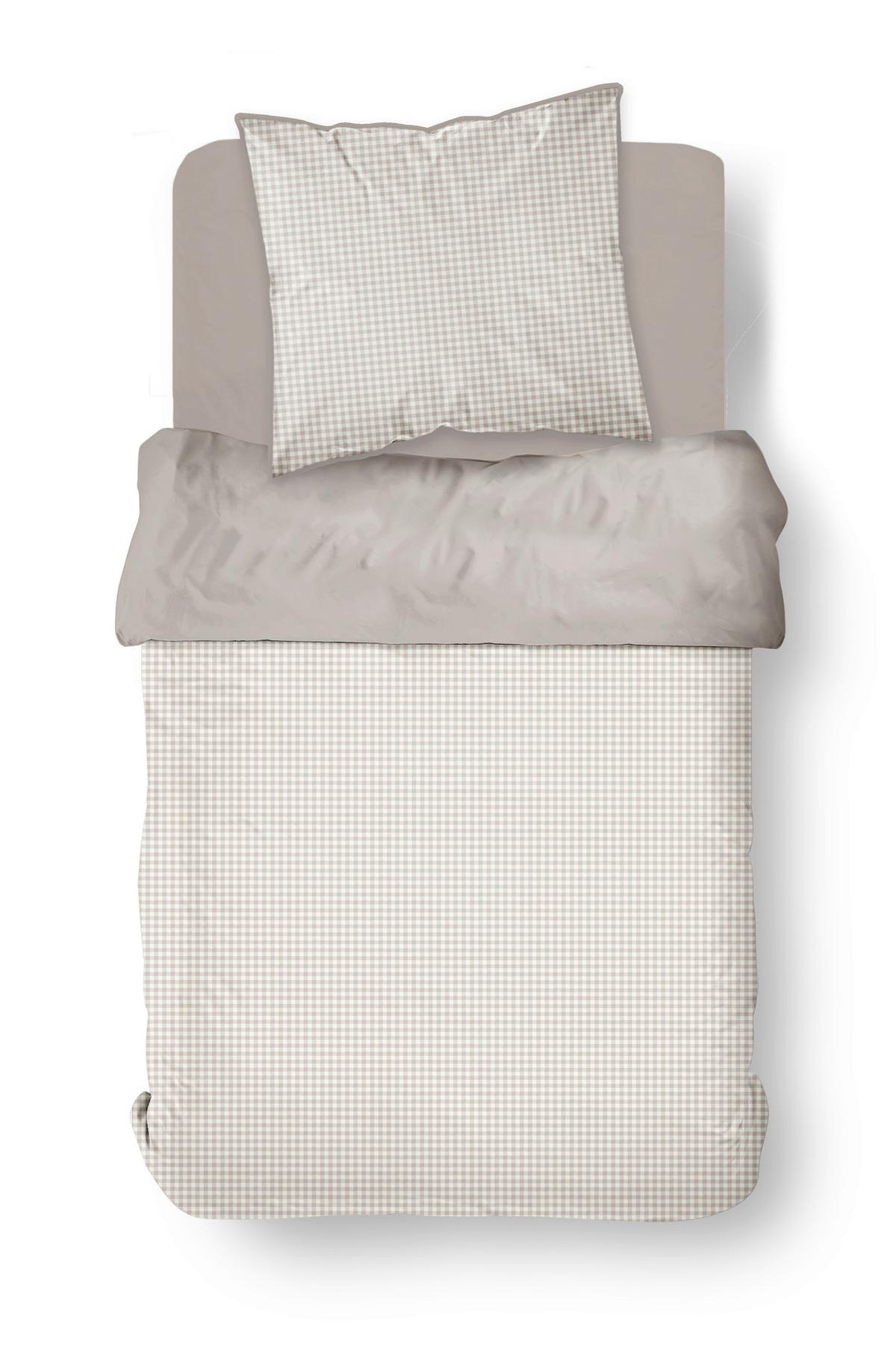 Posteljina Vichy 140x200/60x80cm - bijela, tekstil (140/200cm)