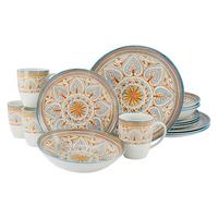 SERWIS OBIADOWO-ŚNIADANIOWY MAJOLIKA BLAU KOMBI - czerwony/niebieski, Trend, ceramika (43,5/26,5/40cm) - Creatable