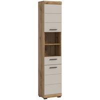 Hochschrank Scout ca. 37x191x31 cm Kaschmir - Kaschmir/Schwarz, MODERN, Holzwerkstoff/Kunststoff (37/191/31cm) - MID.YOU