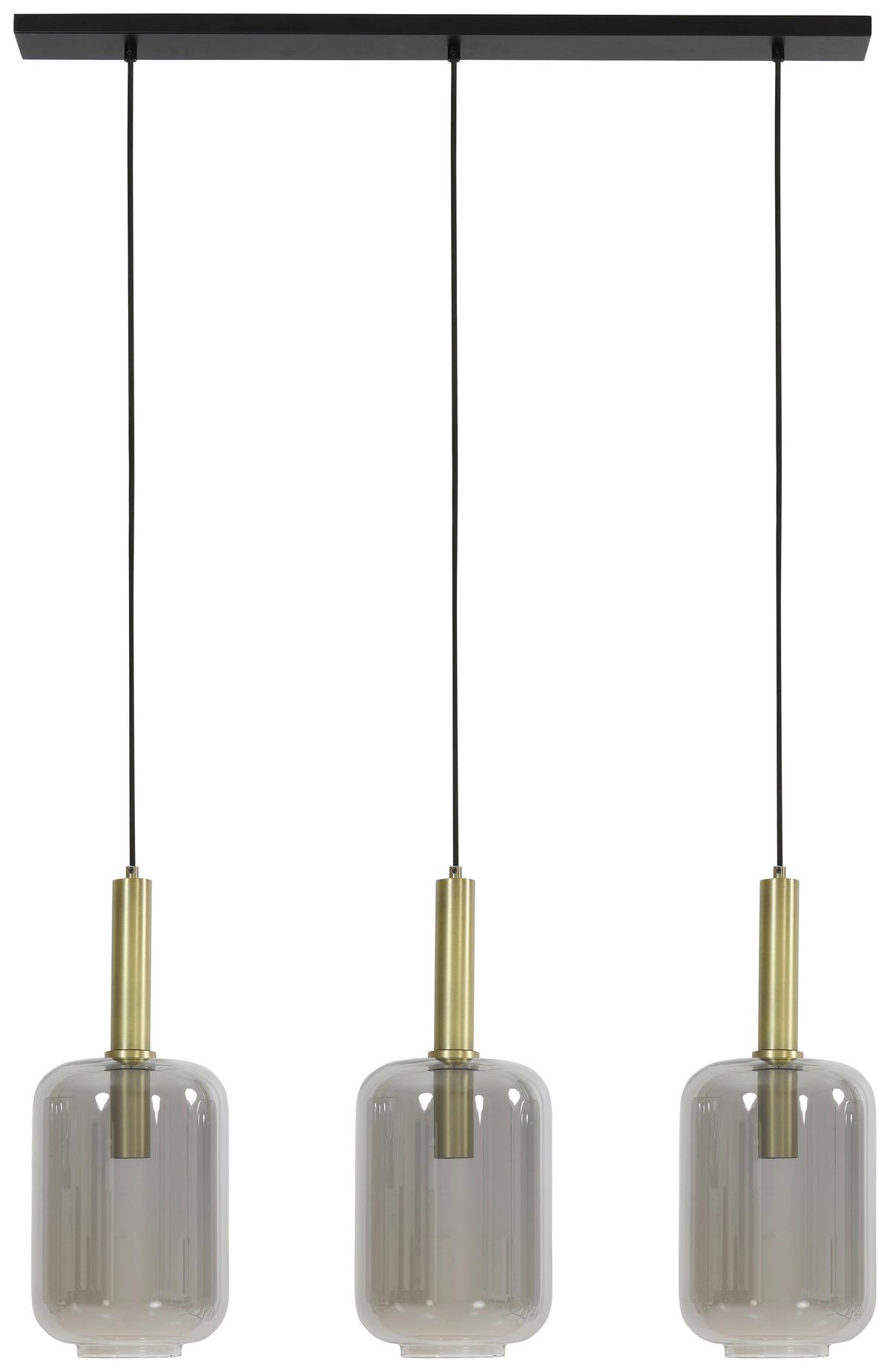 LAMPA WISZĄCA LEKAR - kolor brązu, Design, szkło (100/22/32cm) - Light & Living