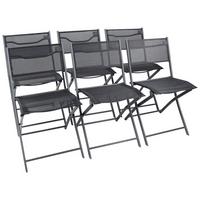 Set Vrtnih Stolov Sumila, Črna, 6-Delni - črna, Moderno, kovina/tekstil (45/79/46cm) - Ambia Garden
