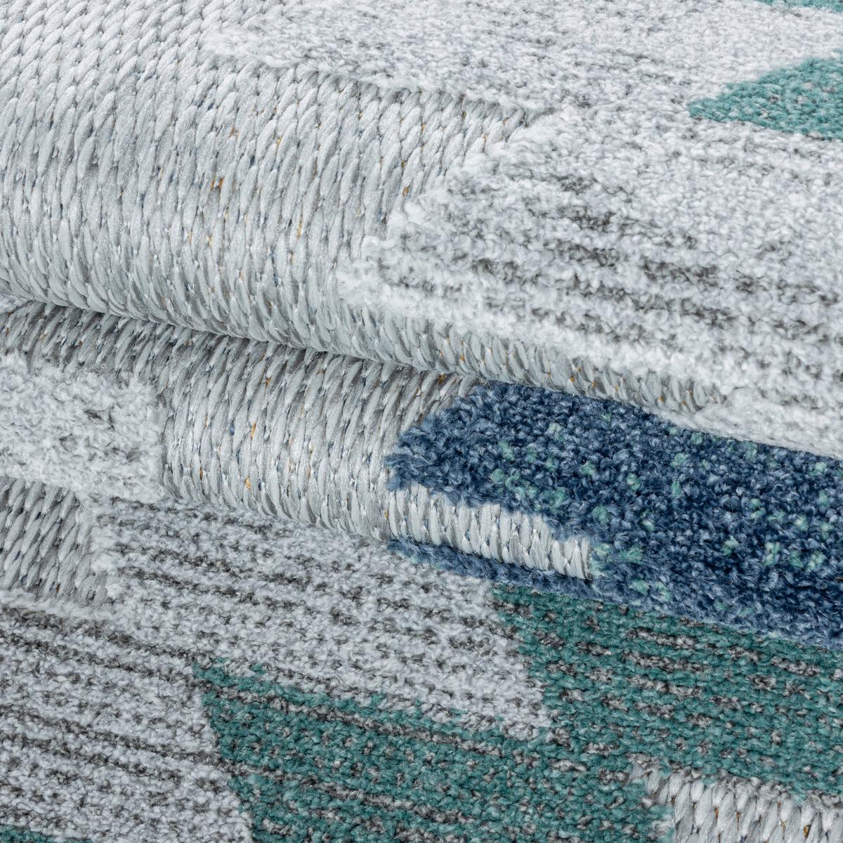 Flachwebeteppich Bahama Blau ca. 140x200cm - Blau, Design, Textil (140/200cm) - Novel