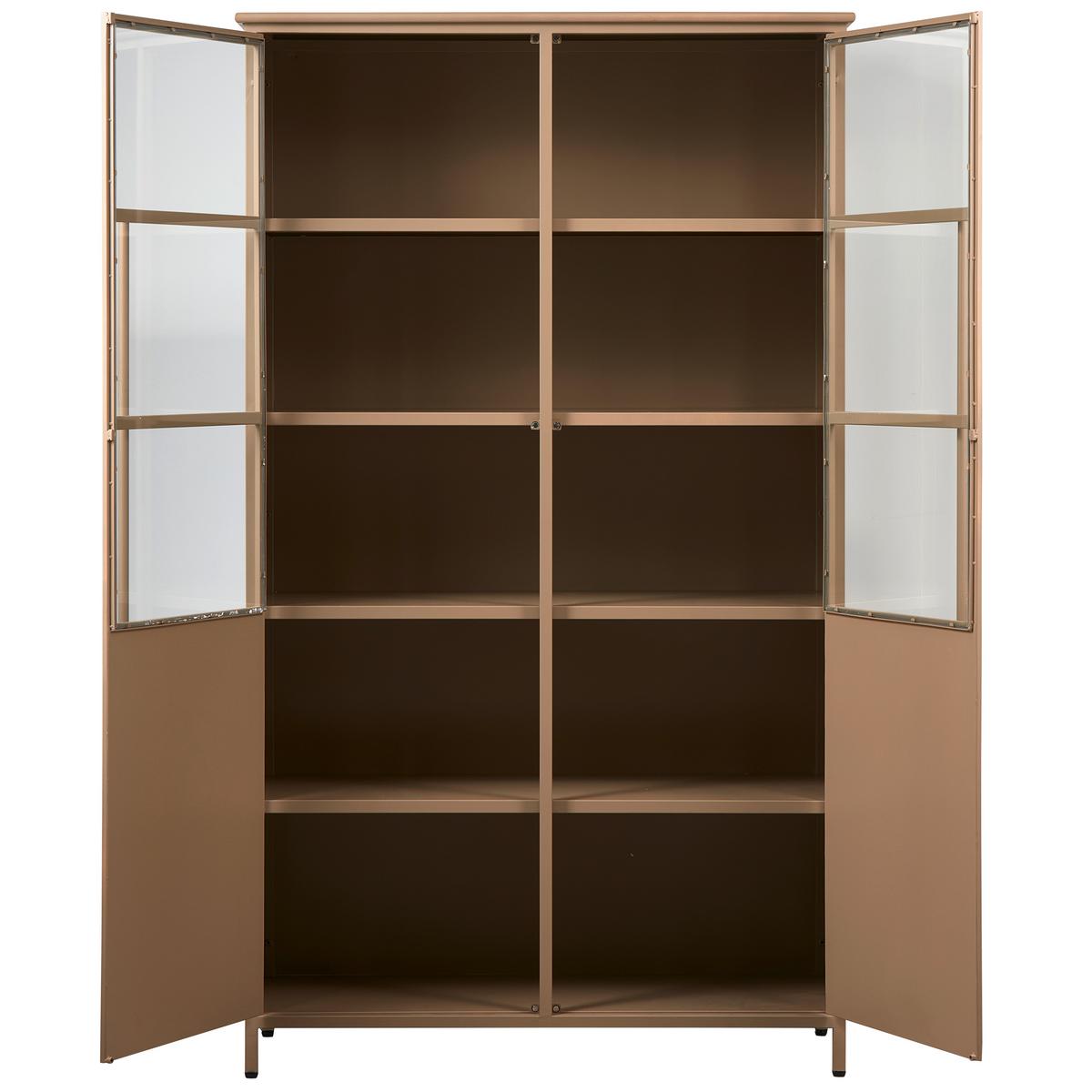 Vitrine Exhibit Khaki - Khaki, Design, Glas/Metall (99/170/44cm) - Livetastic