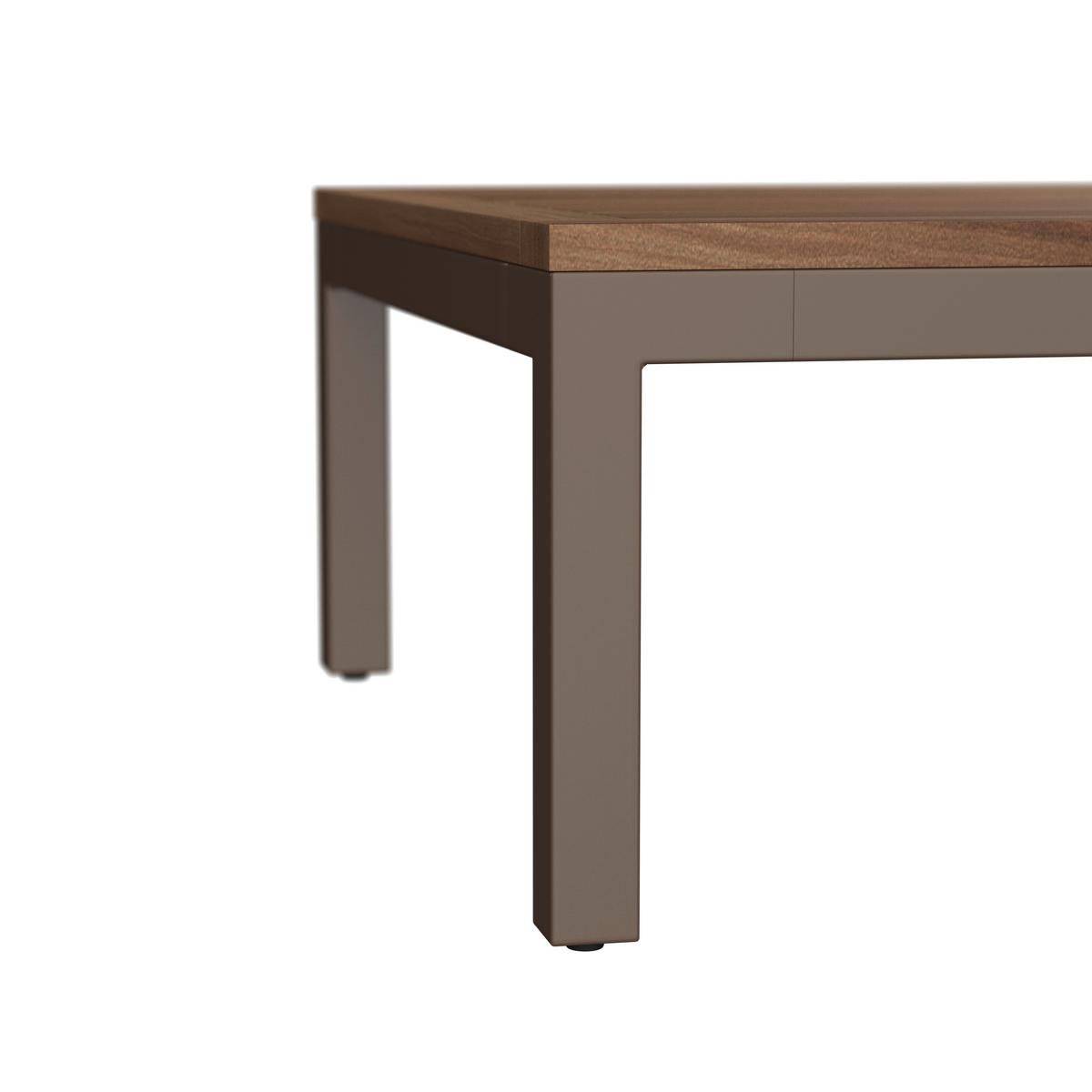 KOMPLET MEBLI TARASOWYCH KÖLN - kolor akacjowy/kolor naturalny, Modern, metal/drewno (138/207cm) - Ambia Garden