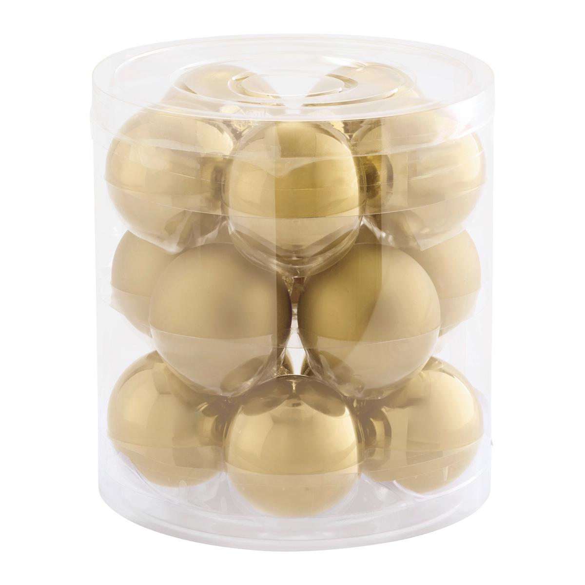 Christbaumkugel Noel Goldfarben, 15-tlg. - Goldfarben, Glas (6cm) - Mömax