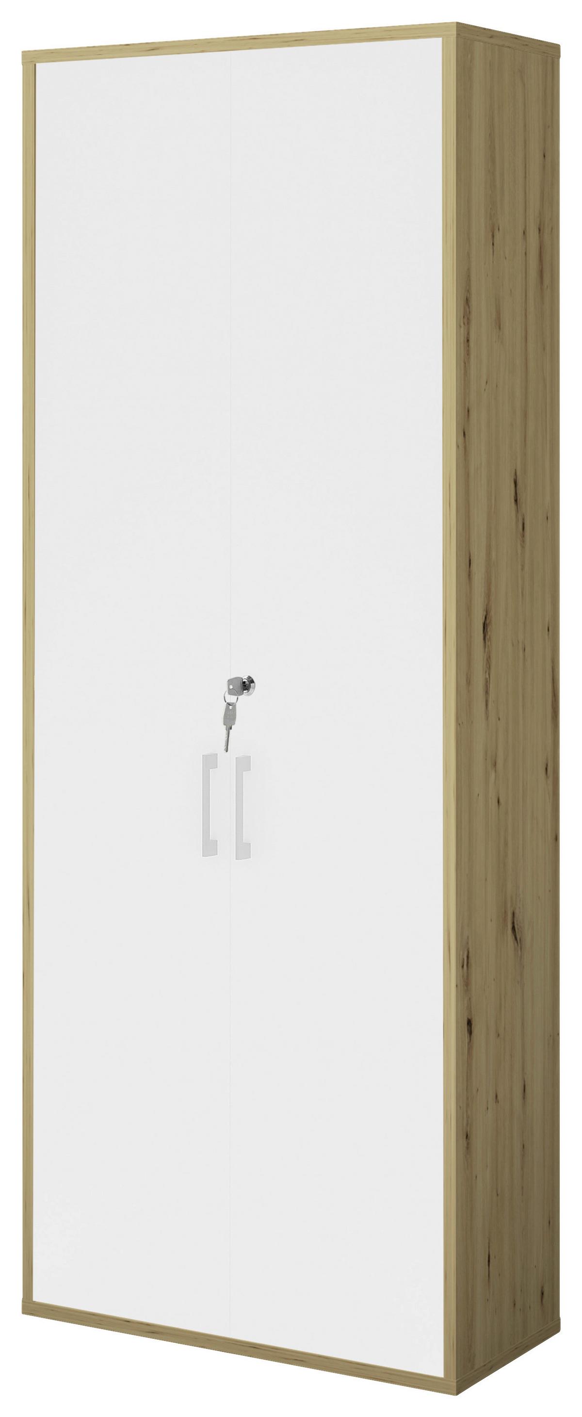 Türenset Big Profi Office - Weiss/Alufarben, Modern, Holzwerkstoff/Metall (77/211/40cm) - Mömax