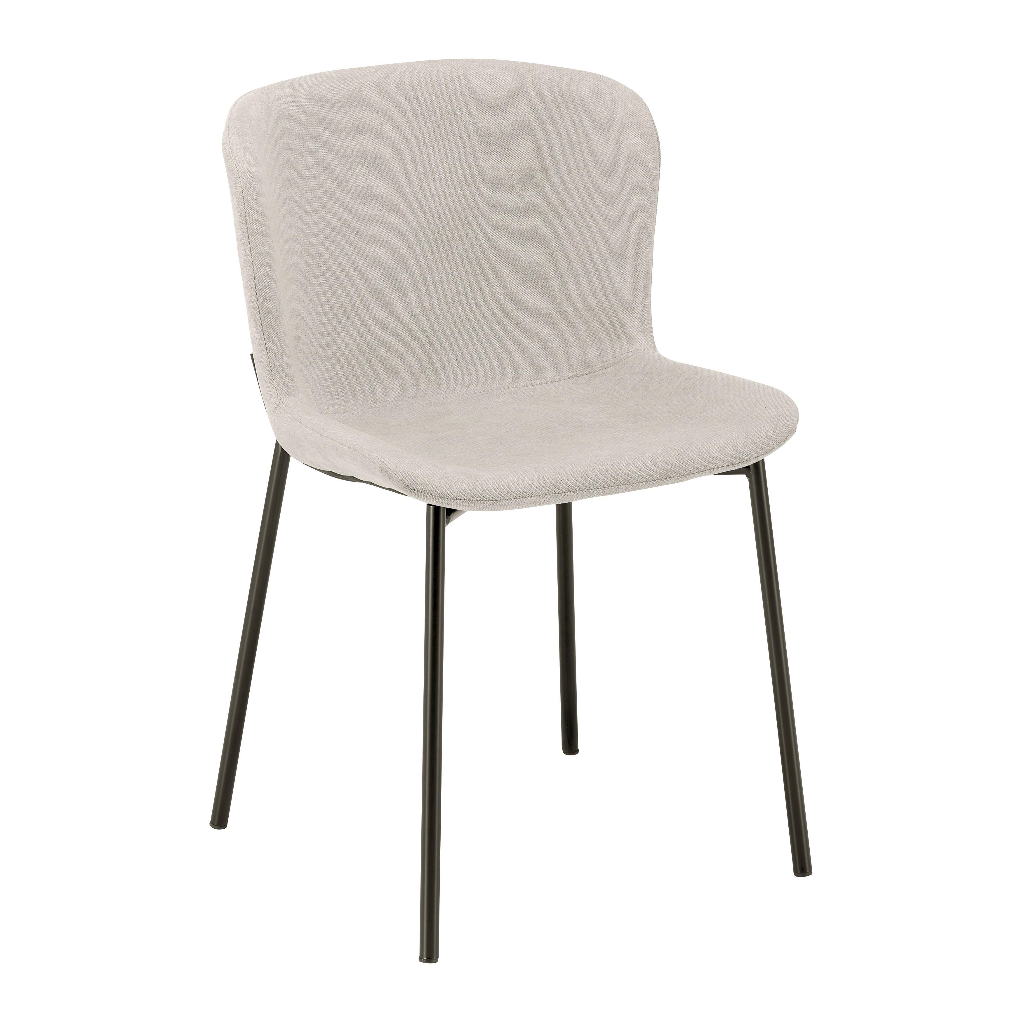 Stol Noemie, Bež - črna/bež, Moderno, kovina/tekstil (46/79/56cm) - Bessagi Home