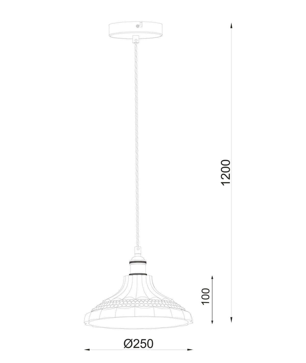 LAMPA WISZĄCA SUSANN - przejrzysty, Trend, metal/szkło (25/120cm) - Novel