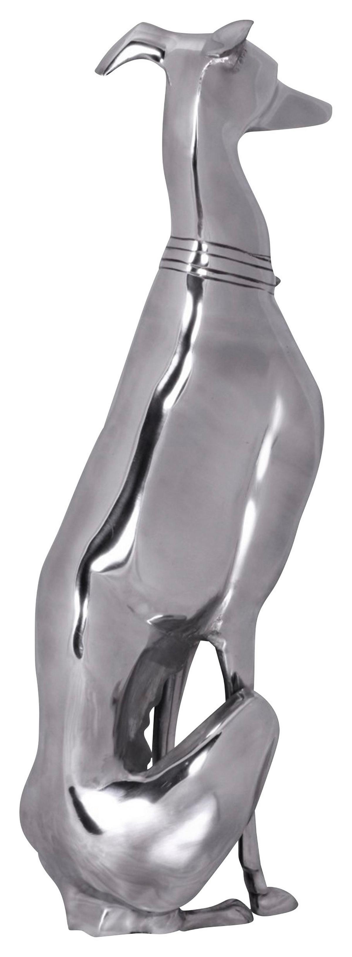 Skulptur Wohnling Silberfarben - Silberfarben, MODERN, Metall (18/70/25cm) - MID.YOU
