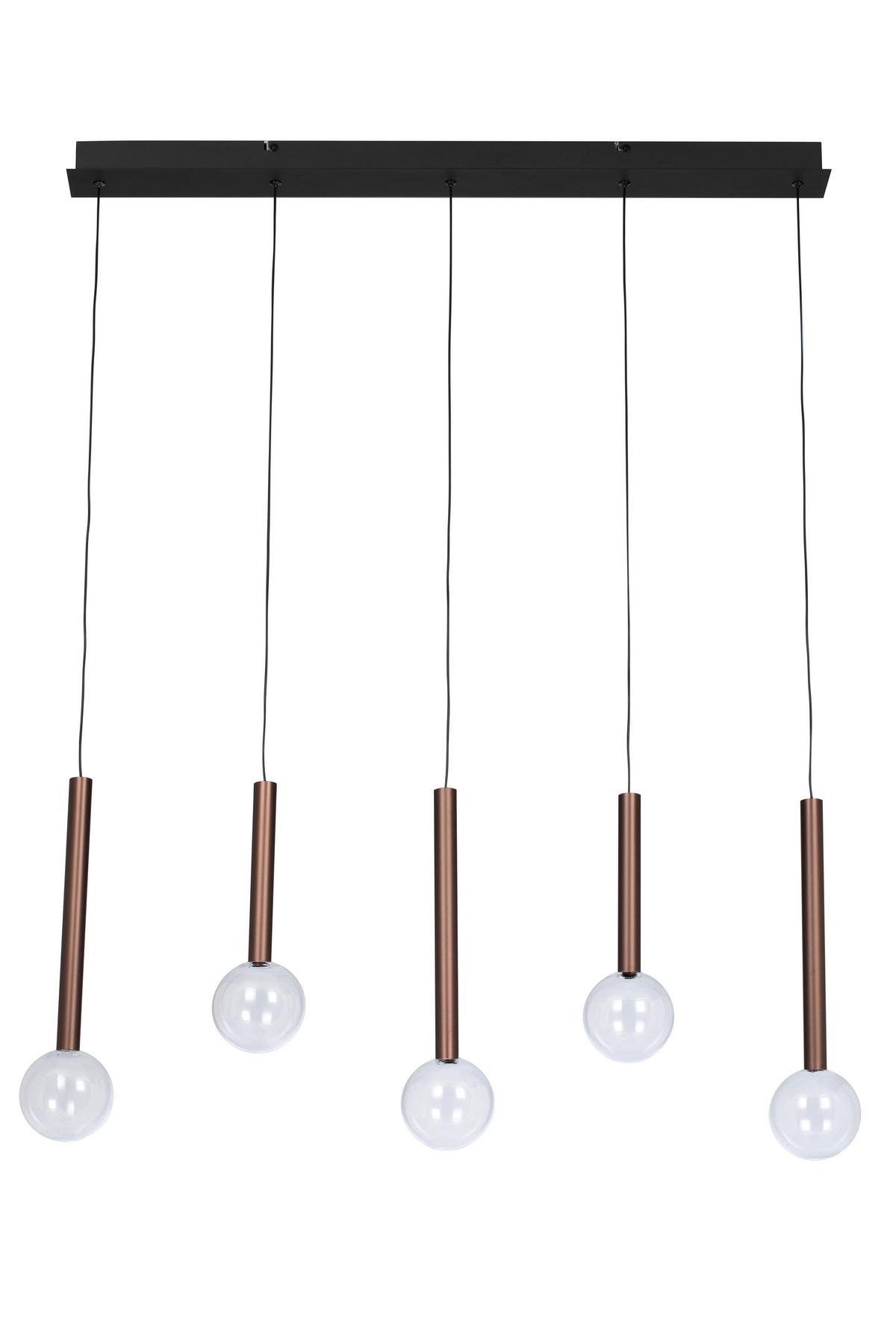 LAMPA WISZĄCA LED GLASGOW *DK* - przejrzysty/czarny, Design, metal/szkło (90/10/180cm) - Dieter Knoll