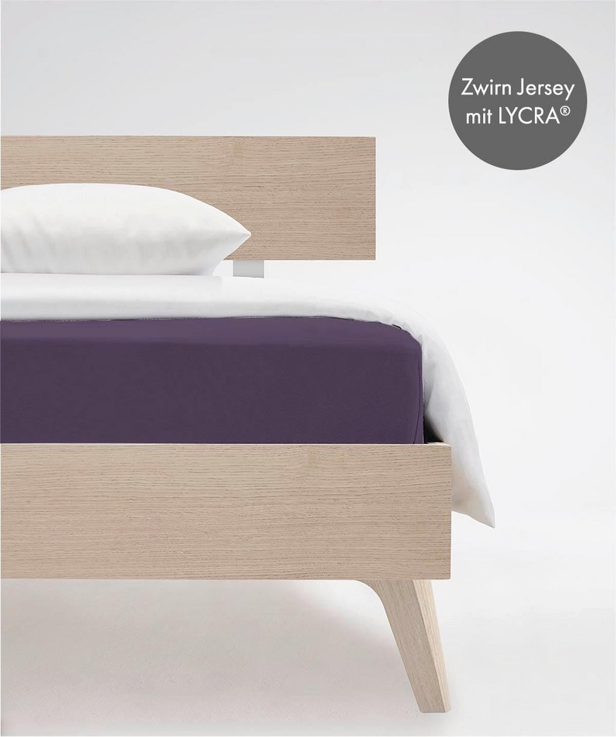 Topper-fixleintuch Q 4000 32 - Mauve, Basics, Textil (140-160/200-210cm) - Fleuresse