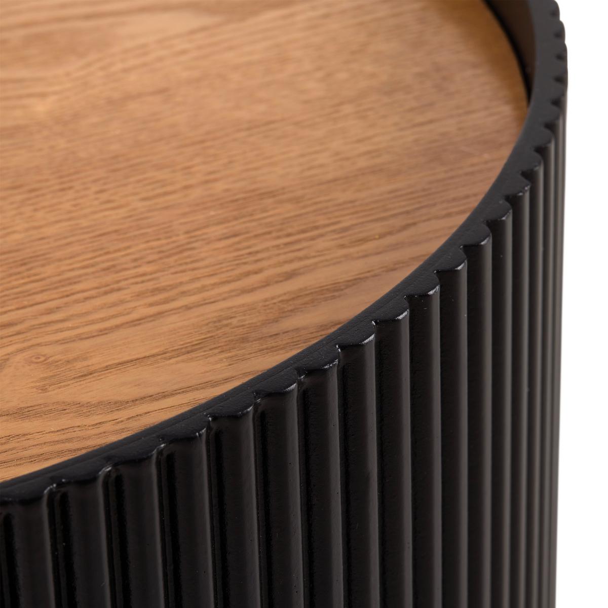 Couchtisch Johnny Naturfarben/Schwarz - Schwarz/Naturfarben, MODERN, Holzwerkstoff (45/40cm) - Mömax