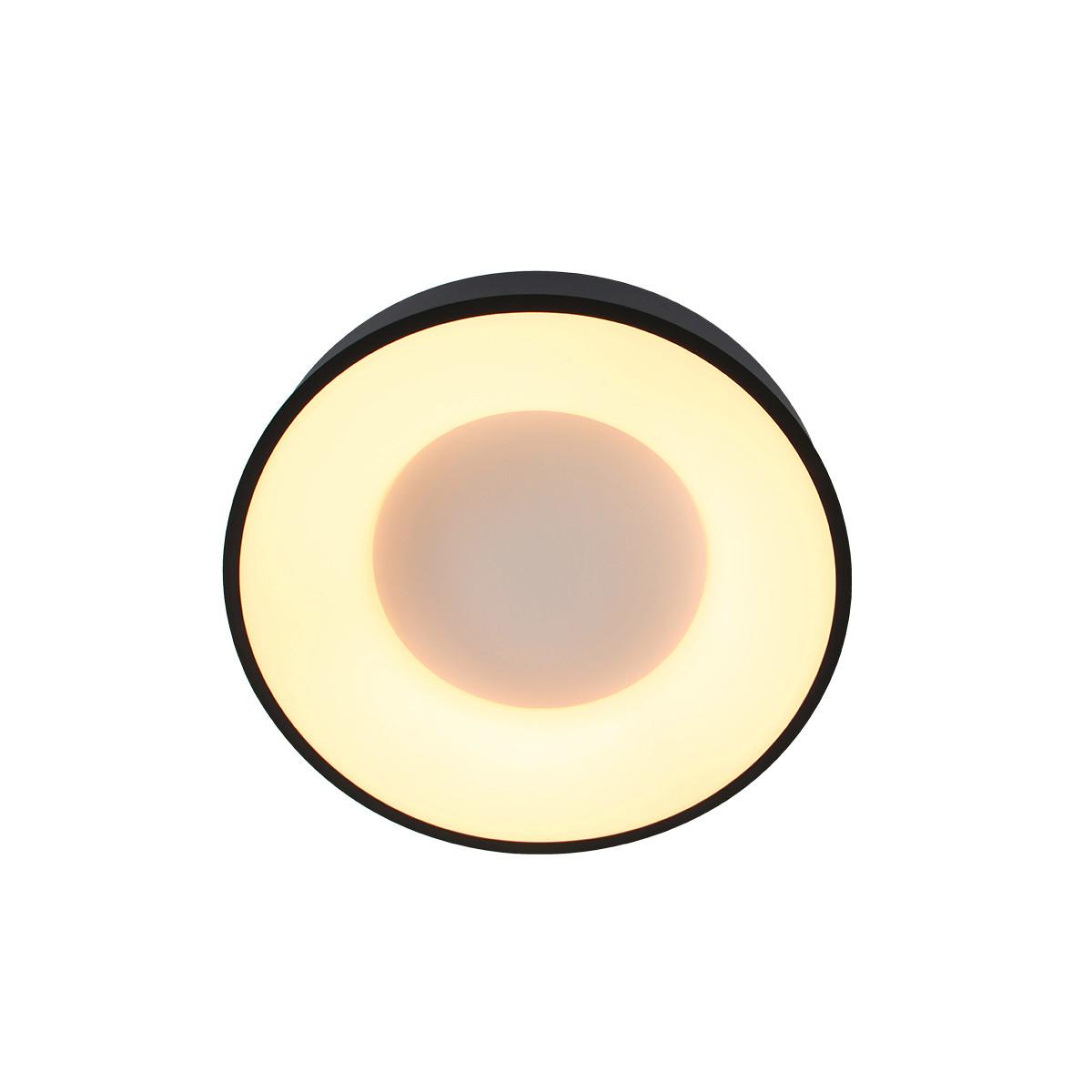 LAMPA SUFITOWA LED 2562ZW RINGLEDE - czarny, Basics, tworzywo sztuczne/metal (38/9cm)
