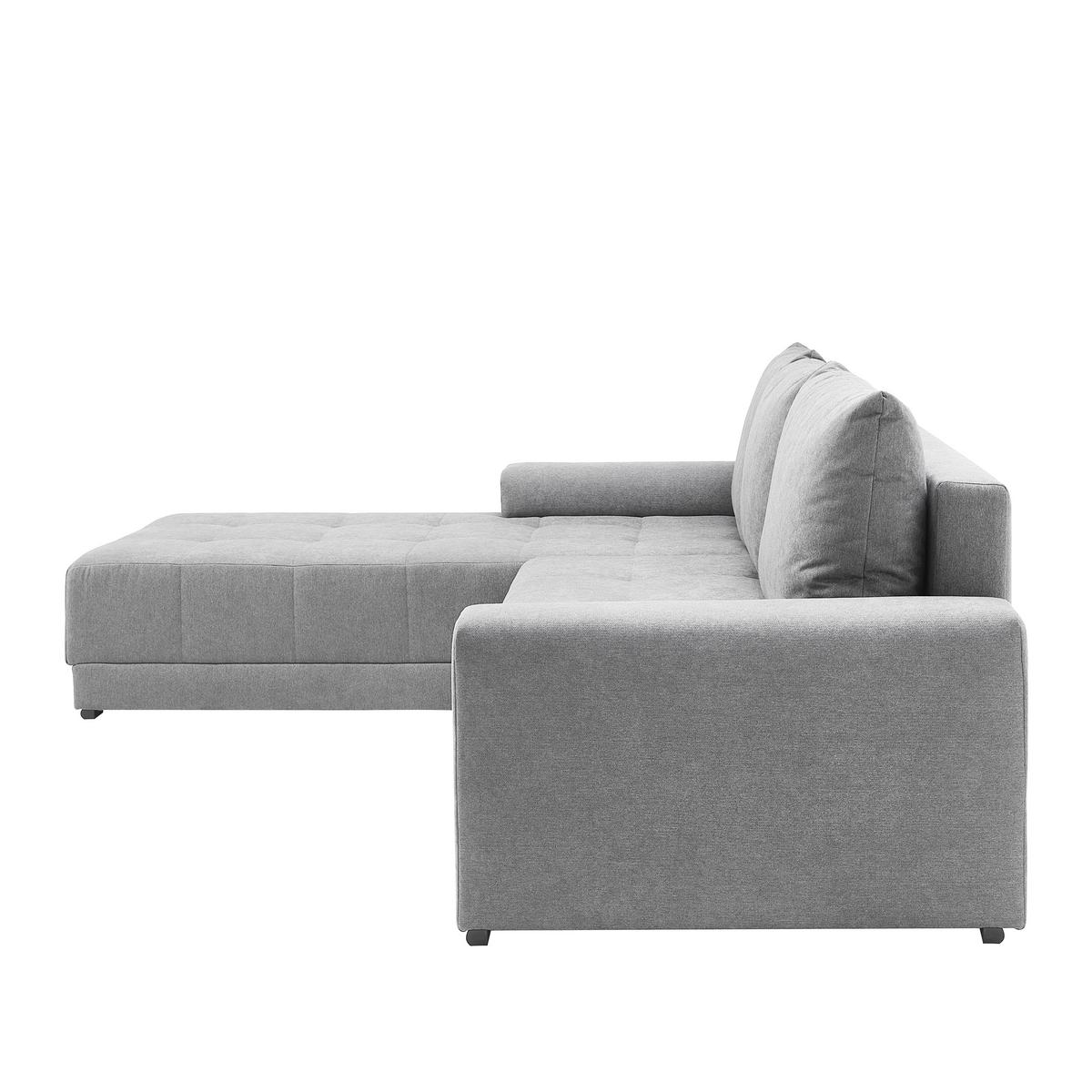 Sedežna Garnitura Adriano, Siva, Ležišče, Predal - siva/črna, Moderno, tekstil (313/91/217cm) - Mömax