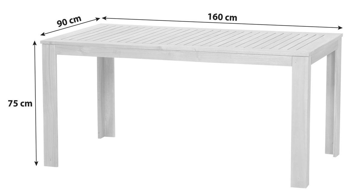 Gartenmöbel Set 7-tlg. Paleros Holz Akazie - Akaziefarben, KONVENTIONELL, Holz - Siena Garden