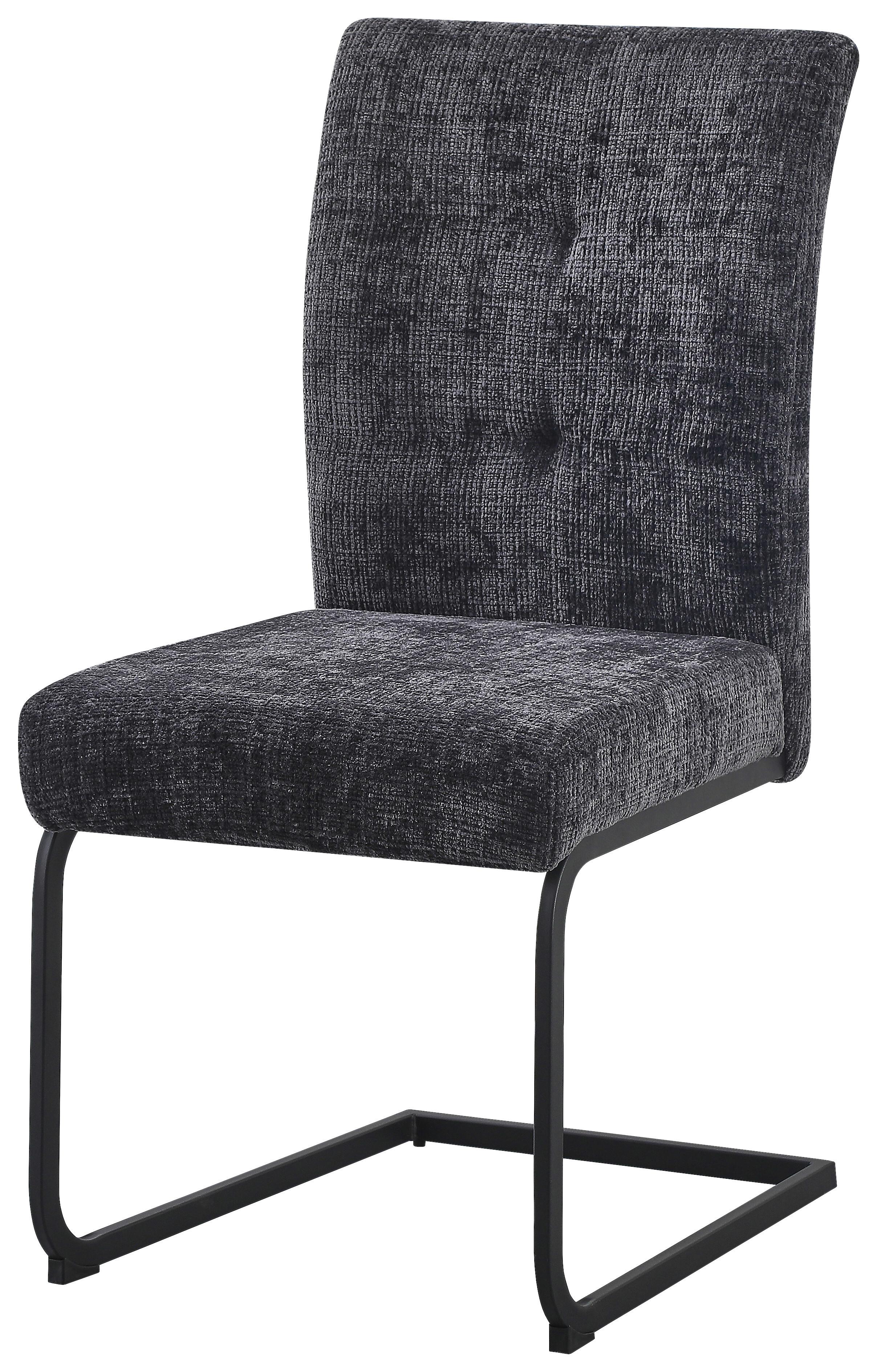 Nihajni Stol Phil, Temno Siva - temno siva/črna, Konvencionalno, kovina/tekstil (65/98/50cm)