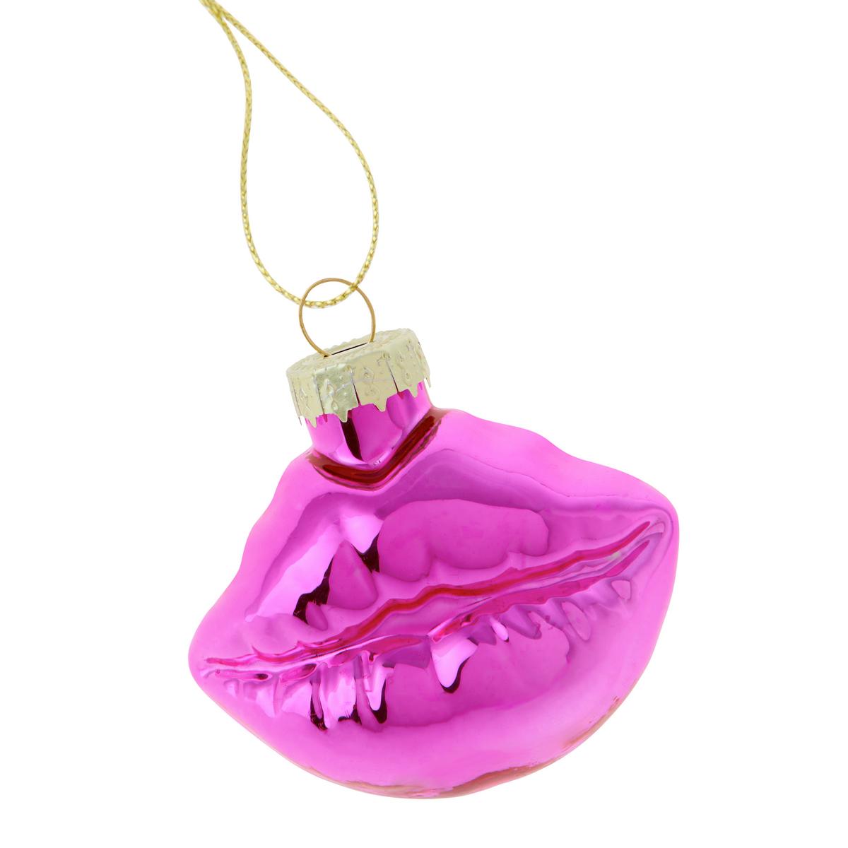 Christbaumanhänger Figures Pink - Pink, Glas/Textil (6,5/6/3cm) - Mömax