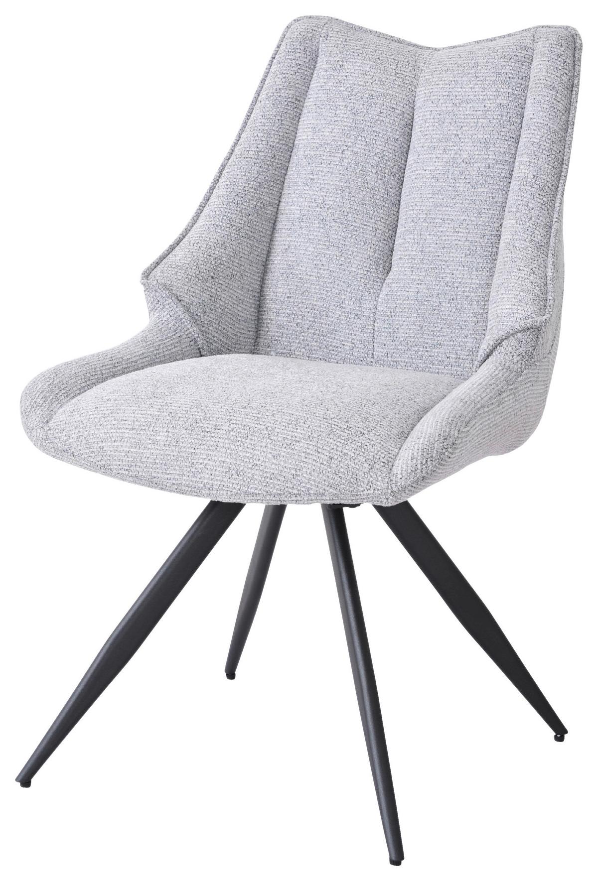 Stolica Ava - siva/crna, Design, metal/tekstil (57/90,5/64,5cm) - Premium Living